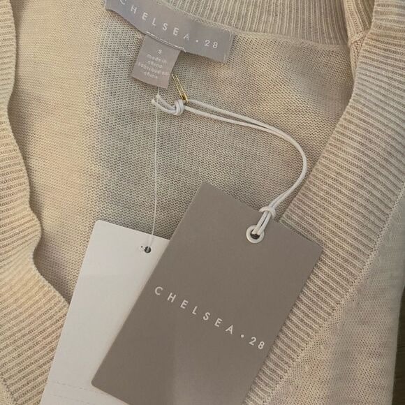 NWT Chelsea28 V-Neck Cashmere Mix Sweater Sz S - Picture 4 of 5